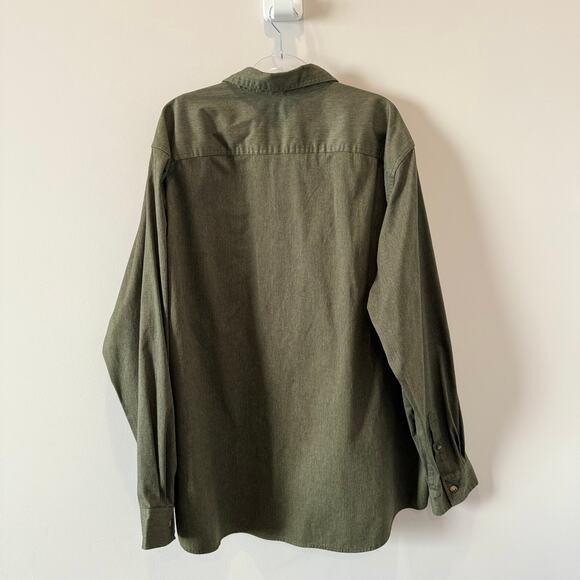Wrangler Men’s 2XL Green Button Down Long Sleeve shirt - Picture 3 of 5